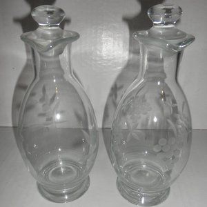 OIl and Vinager Glass Bottles Size 8" Tall NEW